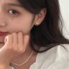 PONYKISS Серебряные Мини Серьги-Гвоздики Матовое Сердце для Женщин 18K Золото Изящные Минималистичные Милые Аксессуары