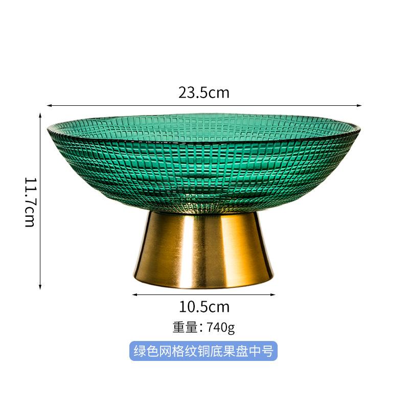 Высокая стеклянная тарелка для фруктов Тарелка для конфет Тарелки для закусок Подносы для засушенных фруктов Миска для десерта Салатница Блюдо для димсамов