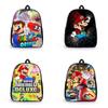 Мультяшный Марио Веселая графика Детский школьный рюкзак из легкого материала Оксфорд