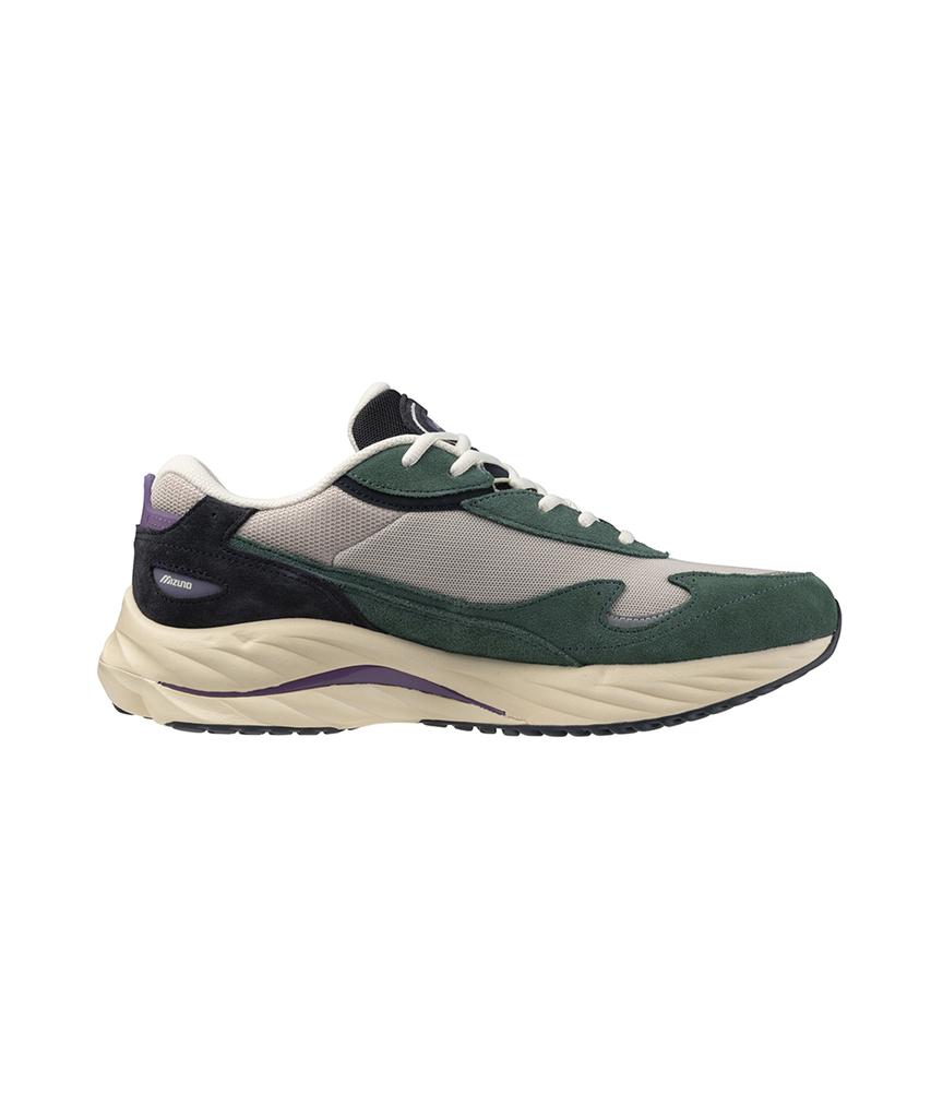 Mizuno (мужчина) Wave Rider Beta - Серебряное Облако:Вулкан:Бистро-зеленый / D1Ga330918