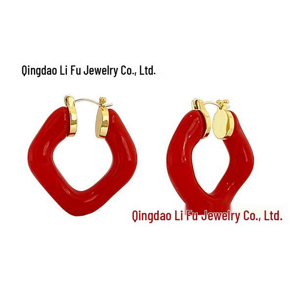 Лиза Стиль 2021 Модные Геометрические Круглые Серьги: Дизайн в стиле легкой роскоши