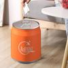 Cola Can Shape Dustbin Creative Round Small Press Lid Trash Type Wastebasket for Toilet