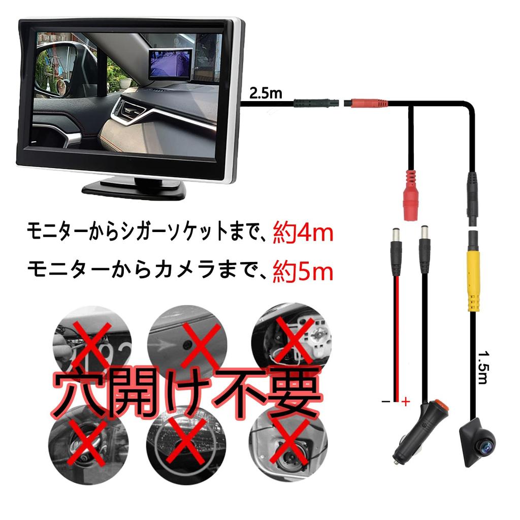 OBEST 5-дюймовый ЖК-монитор, комплект боковой камеры, передняя камера, высокое разрешение, ортоскопическое изображение