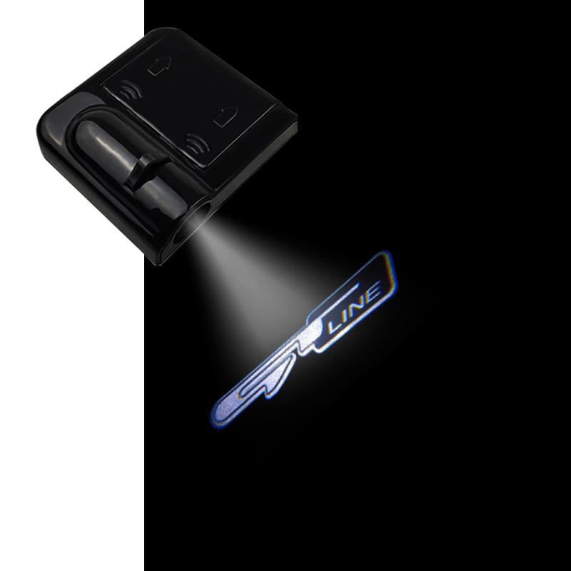 1PCS For GT LINE Kia Ceed Forte RIO STINGER Seltos K3 K5 Sorento Logo Led Car Door Welcome Lights Laser Projector Decor Lamp RT1