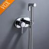 VGX Brass Bidet Faucet Set Handheld Ducha Higienica Hot Cold Toilet Crane Women Washer Bathroom Shattaf Sprayer Hygienic Shower