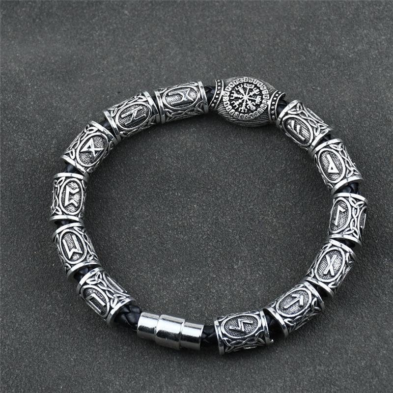 Браслет с рунами викингов Vikingo 3 шт. / 11 шт. / 13 шт. / 15 шт. Бусины с рунами Компас Вегвизир Амулет Браслет викинга Славянский Аксессуар