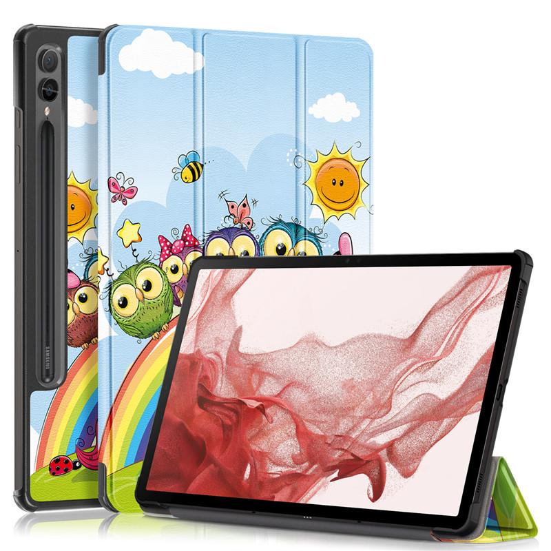 Tablet Case For Samsung Galaxy Tab S9 Plus Case 12.4 Folding Stand Hard PC Back Magnetic Book Cover For Samsung Galaxy S9 Plus Tablet Case