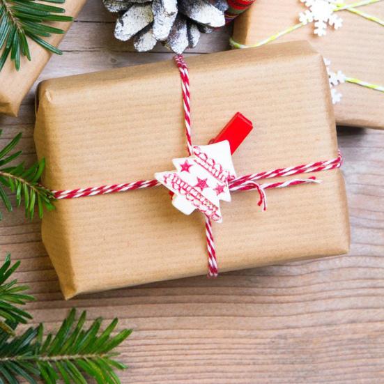 Красно-белый хлопковый шпагат 2 мм шпагат пекаря рождественская лента нить для рукоделия искусства садоводства растений подарочной упаковки дома свадьбы праздничного декора