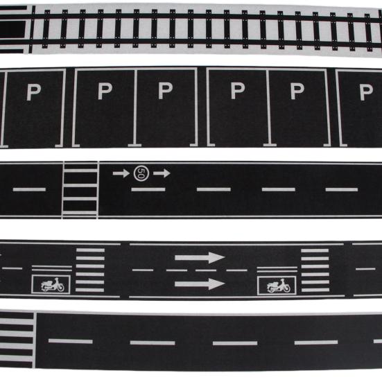 Дорожная лента, черная дорожная дорожка, дорожная лента для автомобиля, миниатюрный декор для кукольного домика, клейкая наклейка без остатков, игрушка для рукоделия для детей