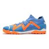 Puma Future Match Круглый носок Шнуровка TT (Резиновые шипы) Мужские футбольные бутсы для искусственного газона, сине-оранжевые, 107184-01