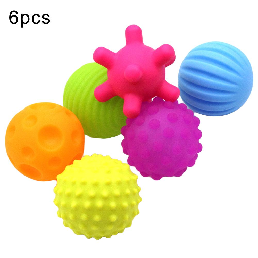 Yousheng Touch Multiple Textured Baby 6Pcs Sensory Balls with BB Sound Bath Education Toy