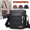 Men's PU Leather Large Capacity Versatile Business Casual Crossbody Bag