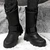 Мужские зимние теплые ботинки для снега, резиновые походные ботинки, уличные сапоги до колена, водонепроницаемые, большого размера