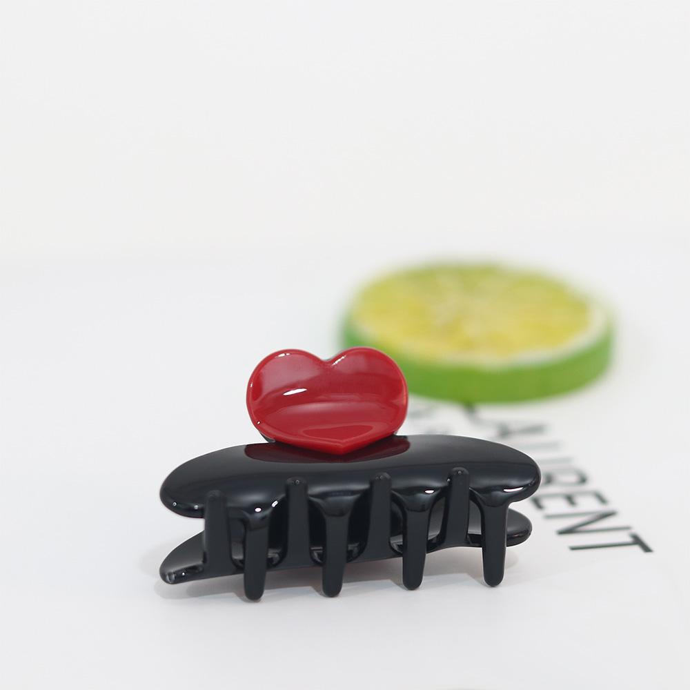 Simple Wild Medium Love Fashion Girls Hairpin Barrette Hair Claw Acrylic