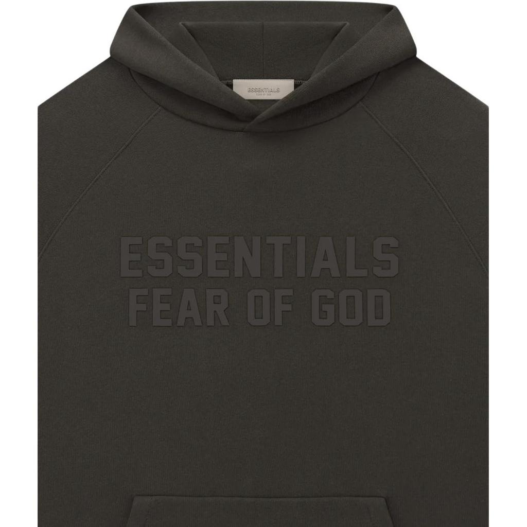 Fear of God Essentials Essentials SS23 Logo Print Hoodie Men Tops Faded-Black FOG-SS23-006
