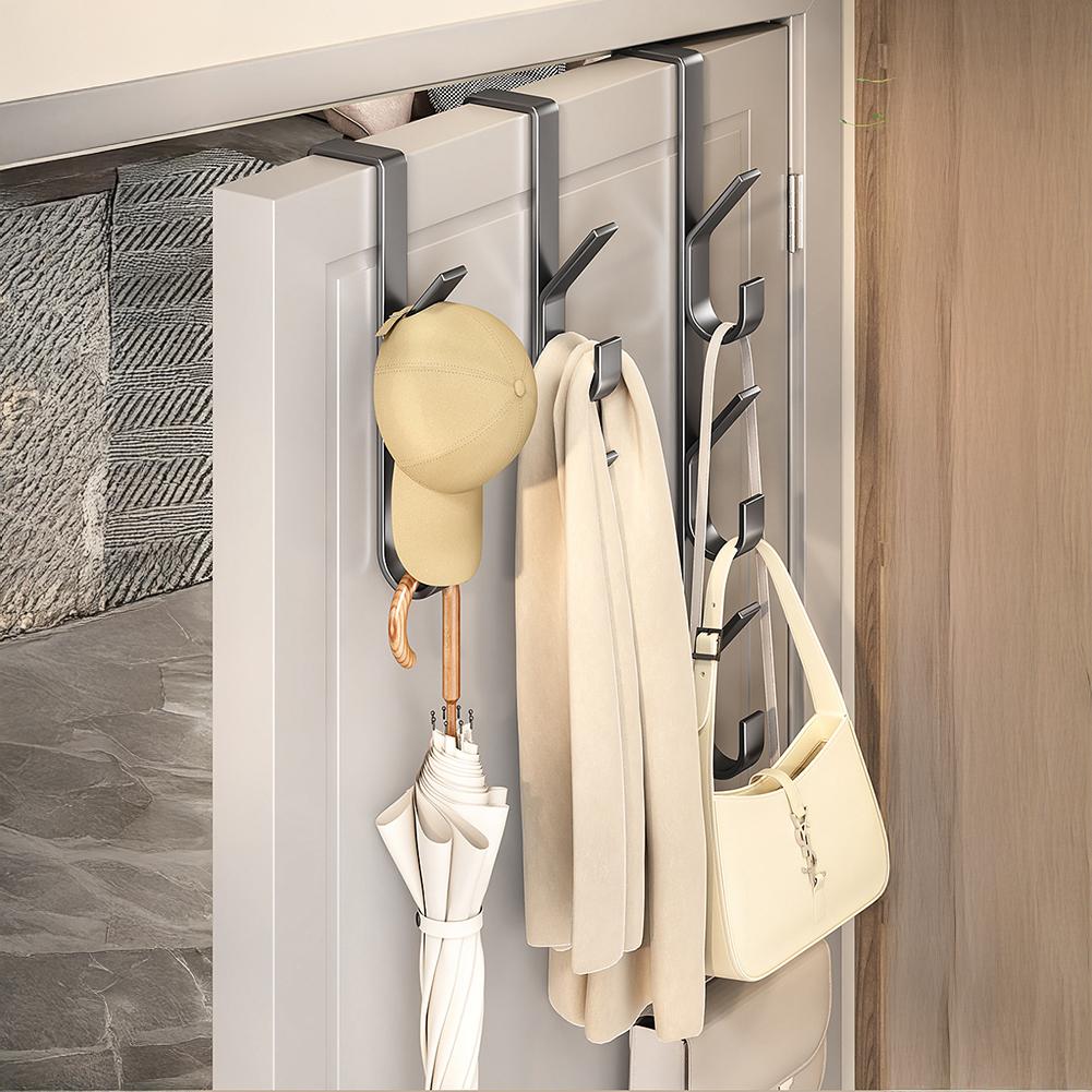 1 шт. Крючки над дверью Многофункциональный крючок на дверь сзади Вешалка для одежды Экономия места Вертикальный дизайн Крючок для хранения