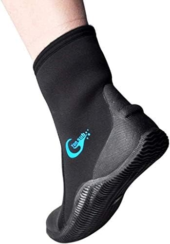 MORGEN SKY Diving Boots, 5mm, Neoprene, for Reef, Mountain Stream, and Fishing, YZ001 (Black, Size 8)