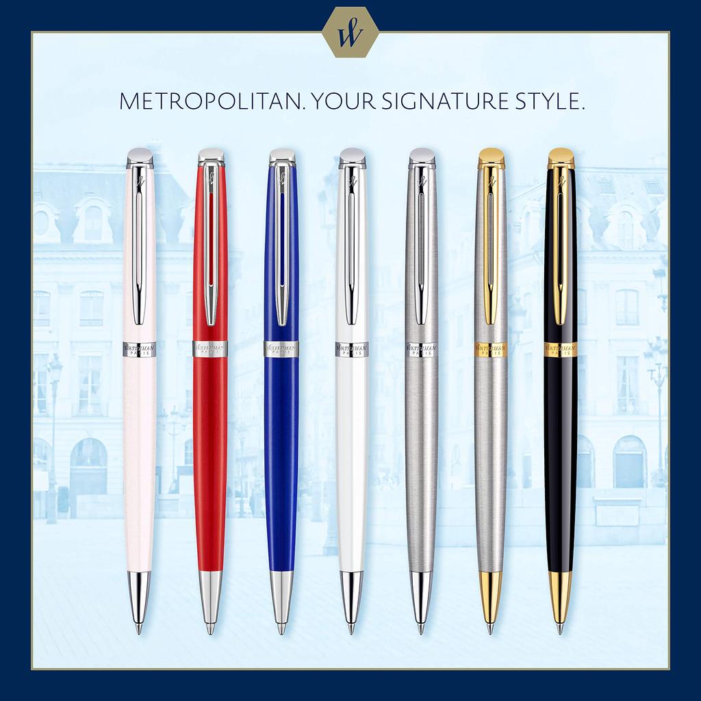 Waterman Waterman Official Metropolitan Ballpoint Pen Luxury Brand Gift Essential Black CT S0920560 Oil-based
