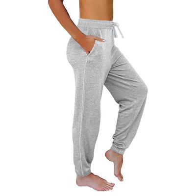 Женские модные повседневные однотонные брюки с высокой талией и принтом, брюки и капри