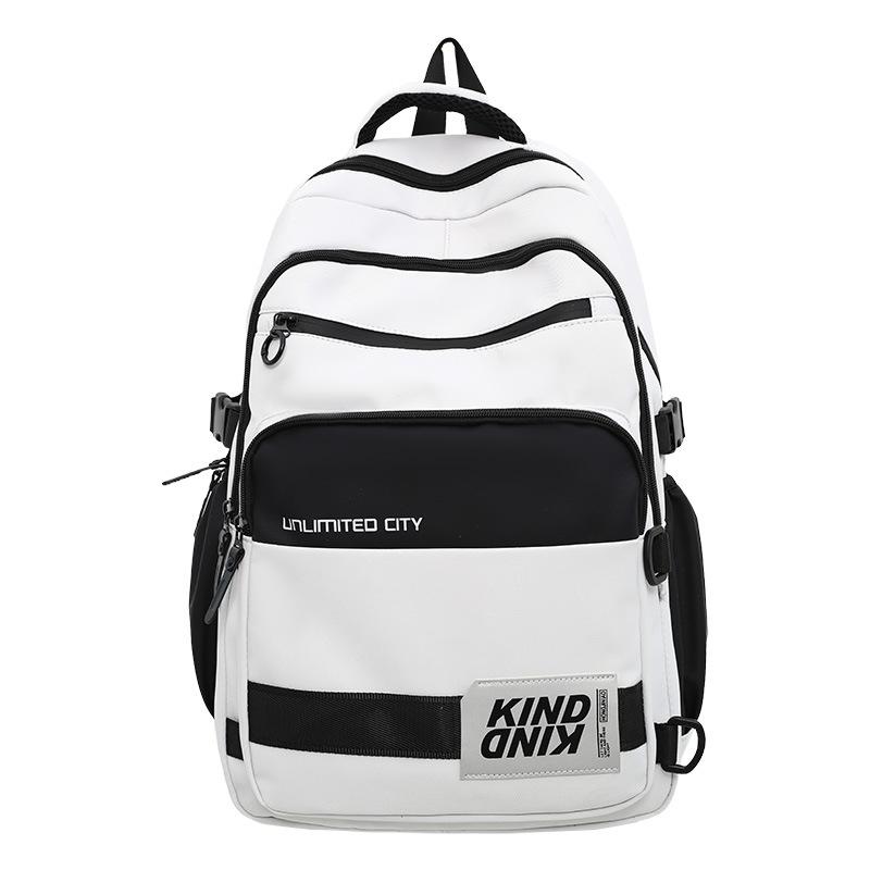 Мужской рюкзак большой вместимости для учеников младших классов средней школы, школьная сумка, женский рюкзак с цветными блоками