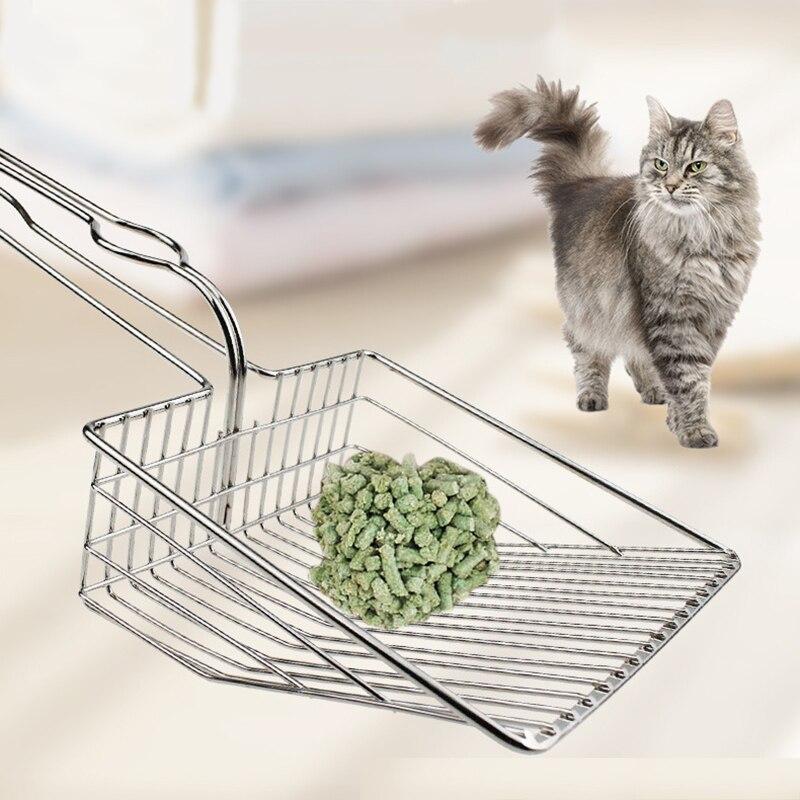 Stainless Steel Cat Litter Scoop Metal Pooper Scoopers Pets Litter Sand Shovel Pet Shit Artifact Dogs Shovel Pet Cleanning Tool