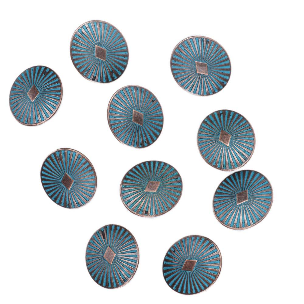 20pcs Round Shape Vintage Buttons Single Hole Decorative Sewing Buttons  For Coat