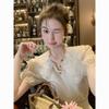 Элегантный летний топ с кружевными оборками, модная блузка с коротким рукавом