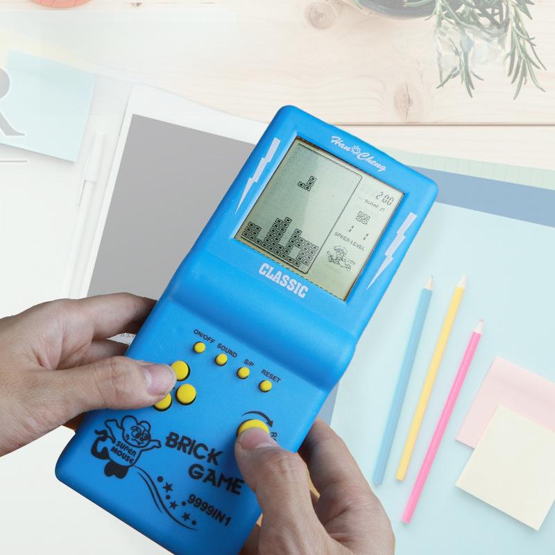 Игровая консоль Retro Tetris Handheld с большим экраном для детей - Классическая электронная игрушка в стиле ретро 80-х/90-х годов