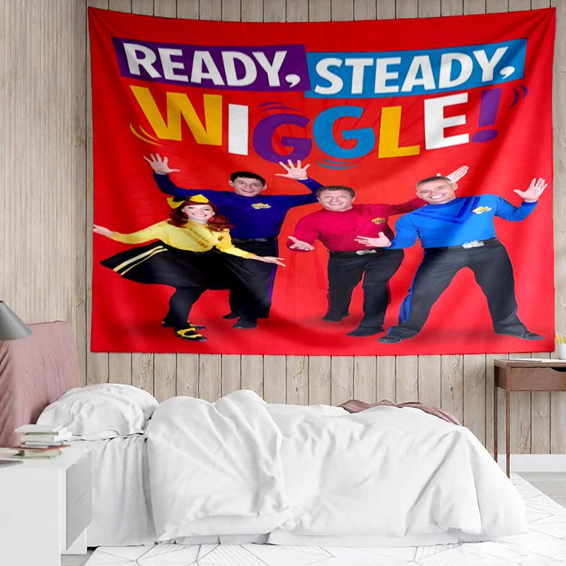 1PC Wiggle And Learn Show K-pop music group Tapestry Accessories for Bedroom,Livingroom, dormitory Room Wall Decor Fan Birthday Gifts