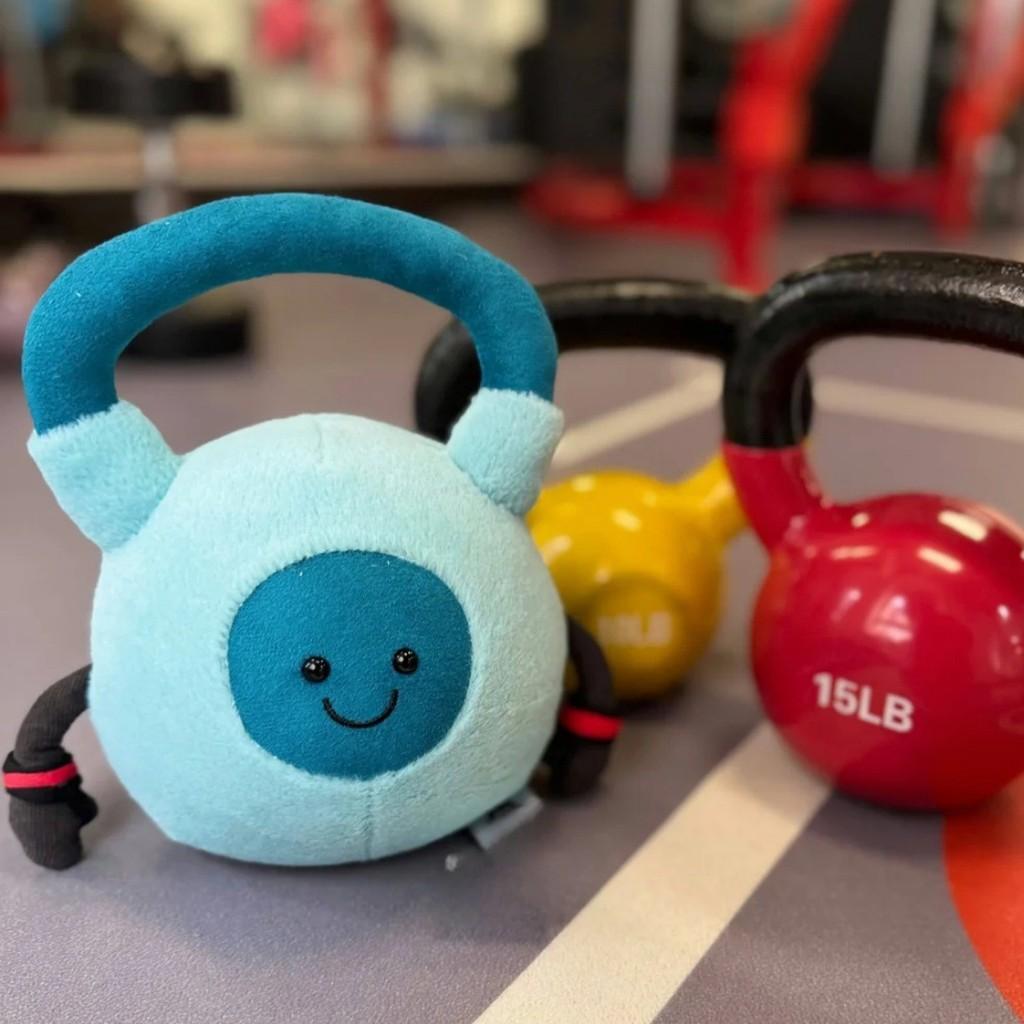 Amuseables Jellycat Гантель для тренировок Плюшевая игрушка с мягким коротким плюшем Для подарка и коллекции