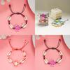 Summer Fashion Handmade Flower Bead Anklet With Adjustable Woven Design For Women