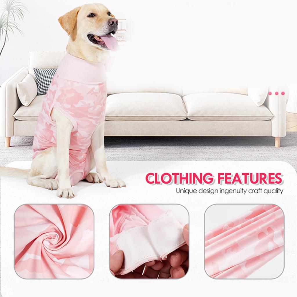 Костюм для восстановления после операции на собаке, защита от ран в брюшной полости, рубашка для прекращения лизания и стерилизации для собак мужского и женского пола после операции с застежкой-молнией