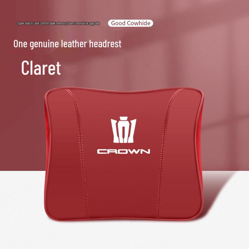 Genuine Leather Headrest & Neck Support for Toyota Crown Land Cruiser