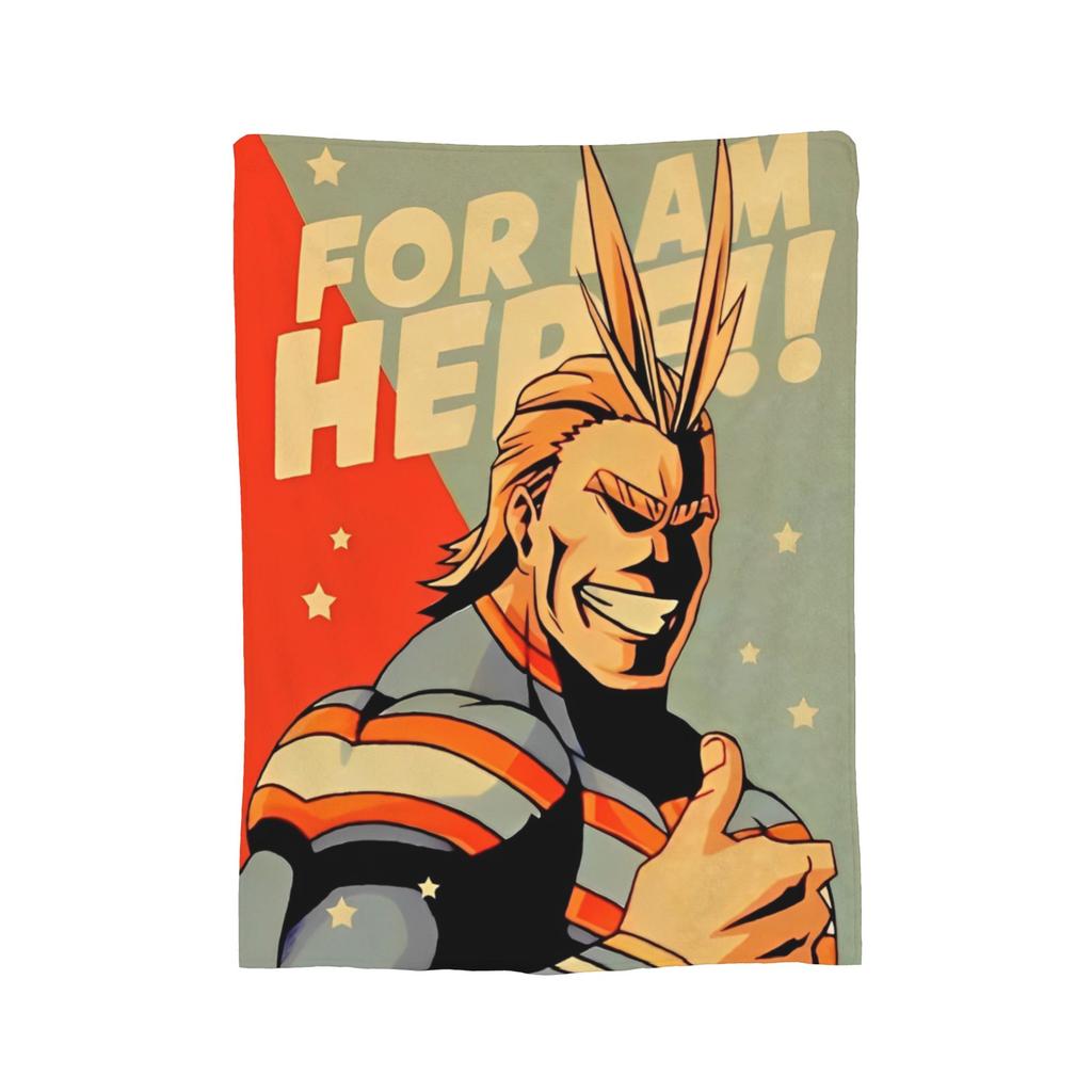 My Hero Academia All Might Blanket Japanese Anime Flannel Awesome Soft Throw Blanket for Chair Covering Sofa Decoration