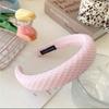 Waffle Hairband Solid Color High Elastic Soft Sponge Full Wrap Versatile Comfortable Stylish Women Headband