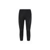 Nike Solid Color Logo Print Mid Waist Mesh Capris Women Bottoms Black 889652-010