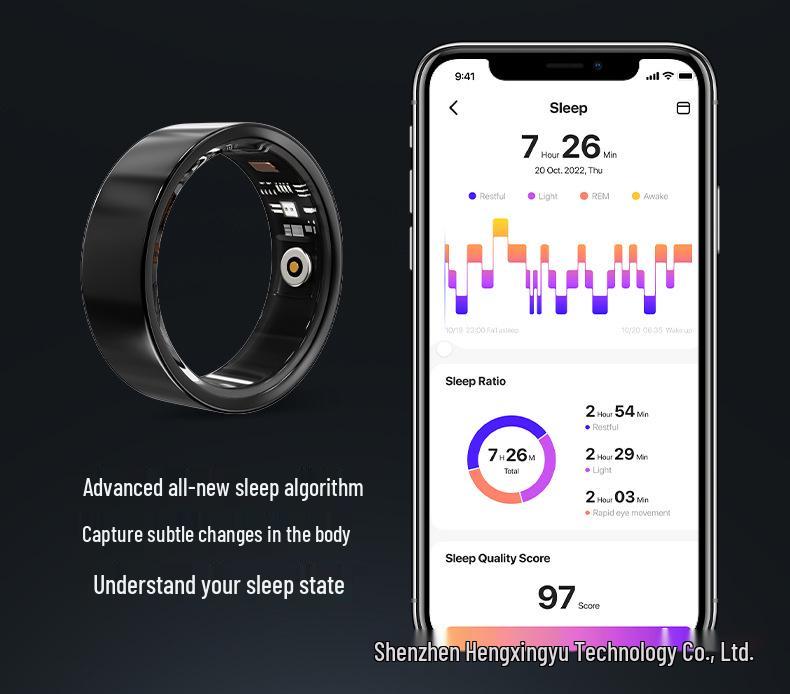 Керамическое кольцо: Пульс, Кислород в крови, Мониторинг сна, Водонепроницаемость, Многофункциональность, Настраиваемость, Bluetooth NFC для пар