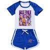 4836 Детский Девочки POP Rumi Zoey Mira Принт Футболка Шорты Спорт Спортивный Костюм Комплект Одежды