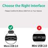 Короткий кабель Micro USB, 2 шт., USB A (папа) на Micro B, зарядное устройство для Android-телефона, для Fire Stick, Roku TV Streaming Stick, Power Bank, Chromecast, PS4