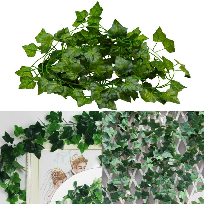 16/24 шт. пластиковые искусственные листья плюща растения лозы висят для домашнего сада свадебные украшения