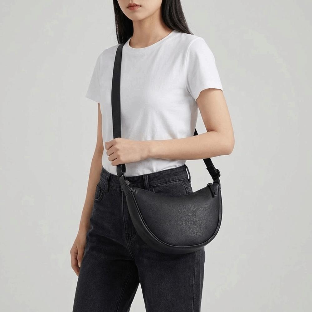 Portable Nylon Nylon Hobos Bag Solid Color Large Capacity Messenger Bag Crossbody Dumpling Bag Shoulder Bag Women