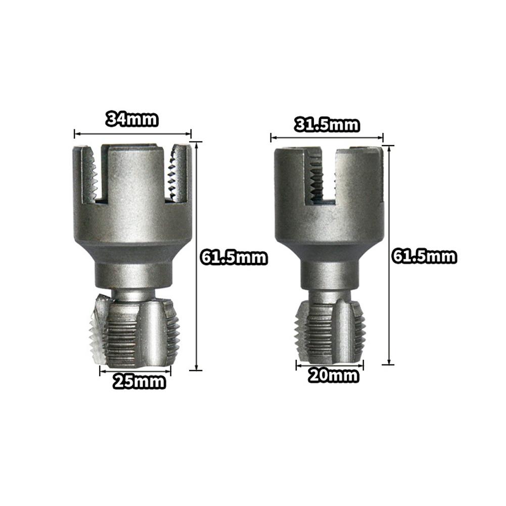 N15 N20 Инструмент для нарезания резьбы на трубах Совместимый с электродрелью Набор для нарезания резьбы на ПВХ трубах 1/2'' 3/4'' Внутренний Внешний Инструмент для восстановления резьбы