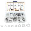 340pcs 304 Stainless Steel Flat Washers, M2-M2.5-M3-M4-M5-M6-M8-M10 Set.