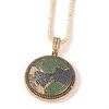 New Full Diamond Rotatable Earth Pendant Copper Inlaid AAA Zircon Hip Hop Cool Stylish Pendant