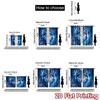 2D FLAT PRINTING 2pcs Curtains (Without Rod) Wolf with Electric Aura Popular Pattern Curtains Polyester Curtains Valentine's Day