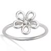 Silver Ring 'Flora' Silvery White (rhodium) - 11 Mm