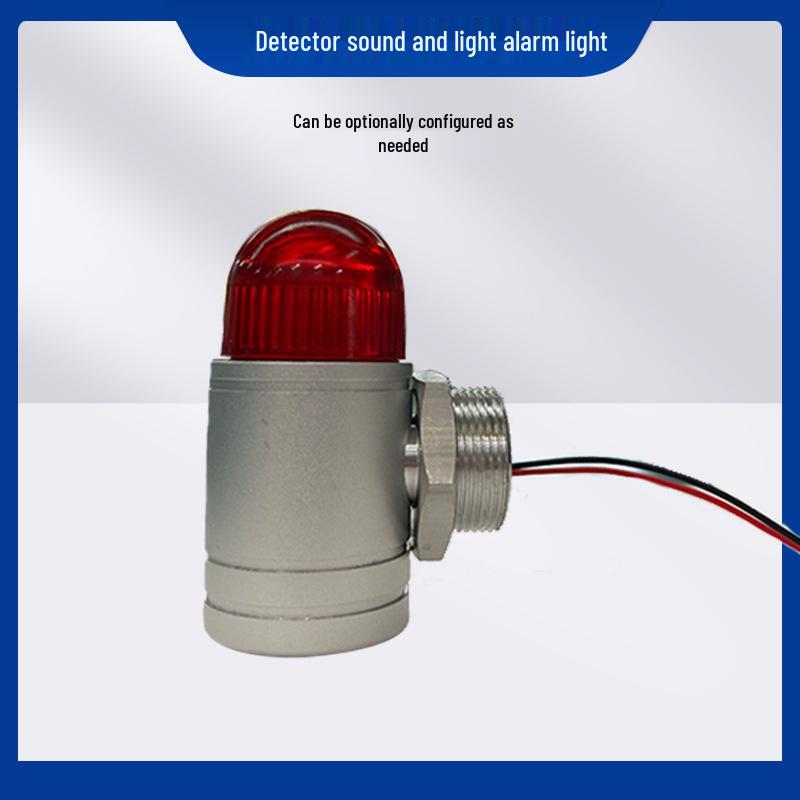 Explosion-Proof Industrial Gas Detector for Toxic Gases, Oxygen, and Carbon Dioxide; Sound and Light Alarm Included