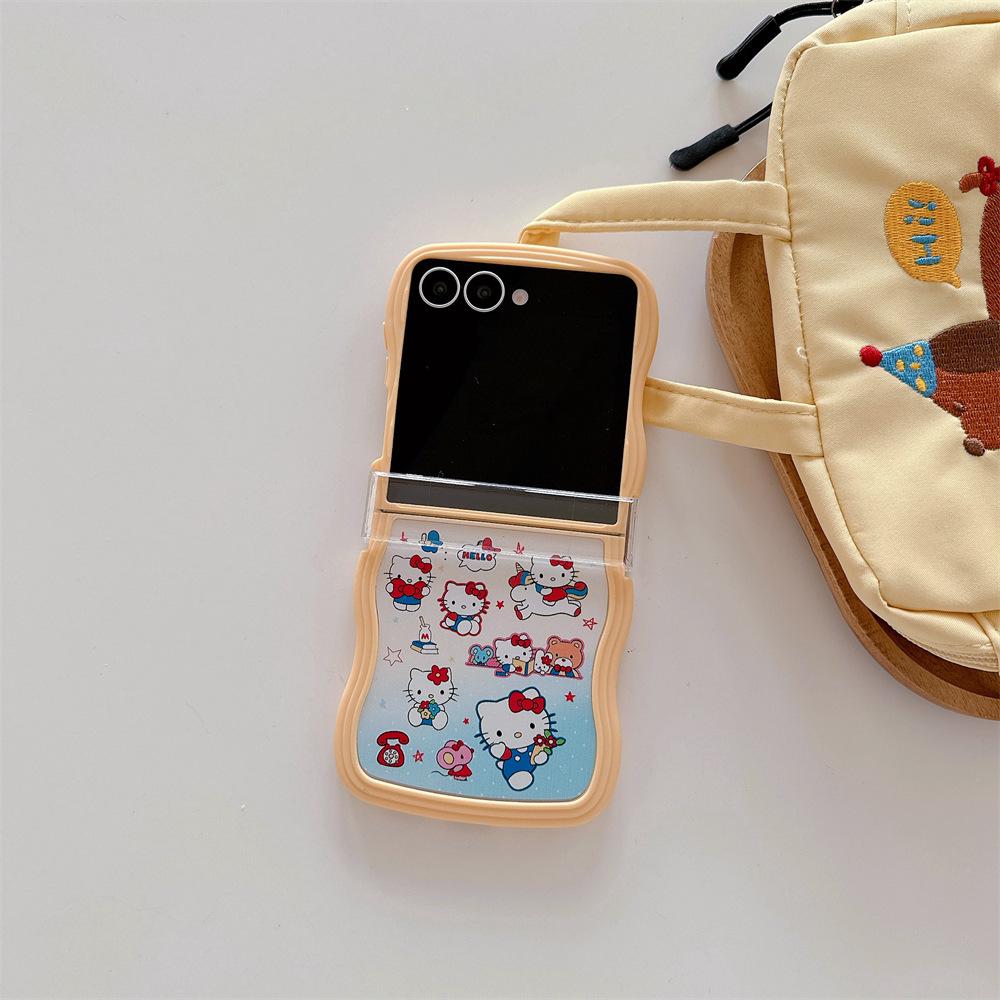 Складной защитный чехол KT Cat с ремешком для серии Samsung Galaxy Z Flip