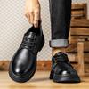 Модные кожаные мужские повседневные туфли на шнуровке из кожи класса люкс мужские оксфорды деловые британские туфли черного цвета для отдыха