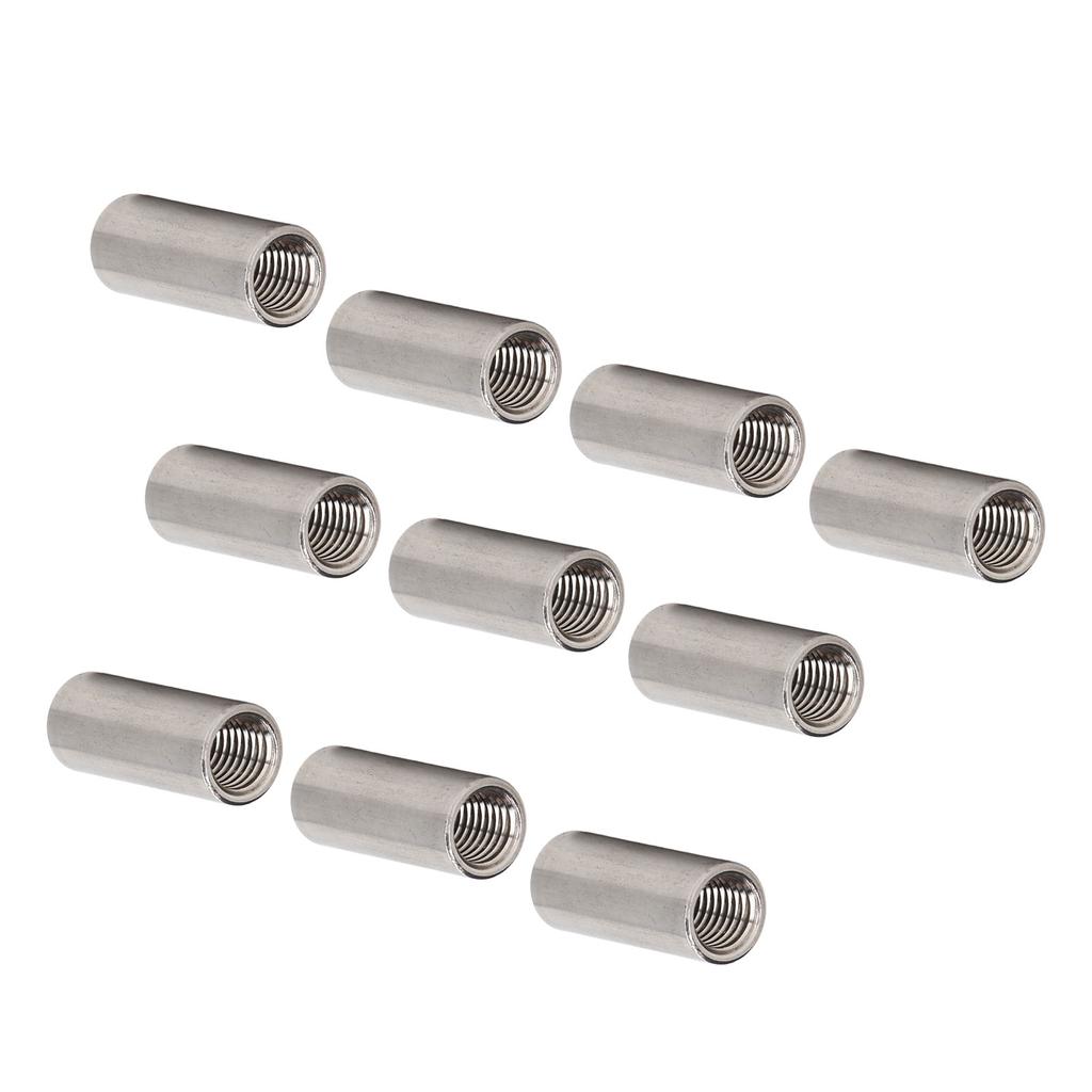 10 шт. Круглые соединительные гайки из нержавеющей стали 304, набор цилиндрических соединительных гаек с внутренней резьбой